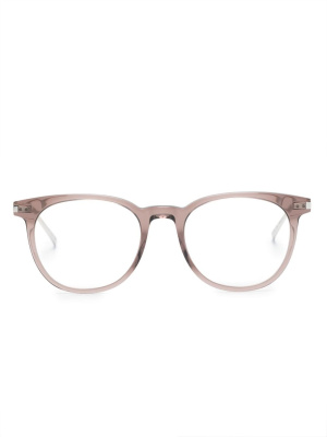 

Engraved-logo round-frame glasses, Saint Laurent Eyewear Engraved-logo round-frame glasses