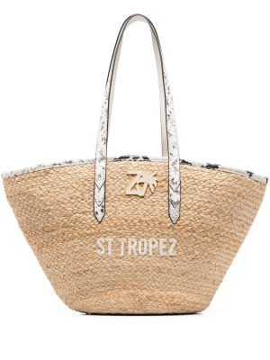 

Embroidered-logo basket tote bag, Zadig&Voltaire Embroidered-logo basket tote bag