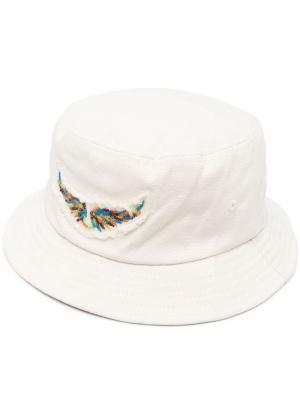 

Wings-patch cotton bucket hat, Zadig&Voltaire Wings-patch cotton bucket hat