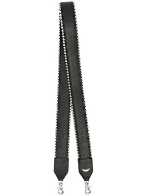 

Grained leather stud piping bag strap, Zadig&Voltaire Grained leather stud piping bag strap