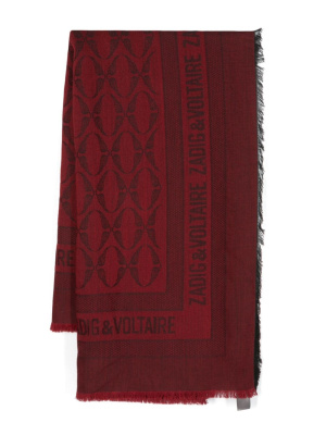 

Glenn Rock logo-jacquard scarf, Zadig&Voltaire Glenn Rock logo-jacquard scarf