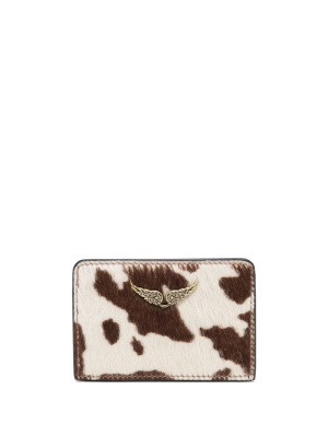 

Logo-plaque cow-print wallet, Zadig&Voltaire Logo-plaque cow-print wallet