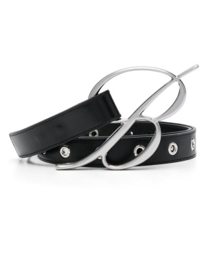

Logo-buckle leather belt, Blumarine Logo-buckle leather belt