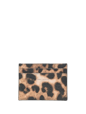 

Leopard-print cardholder, Saint Laurent Leopard-print cardholder