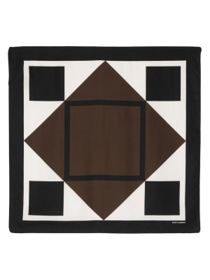 

Geometric-print silk scarf, Saint Laurent Geometric-print silk scarf