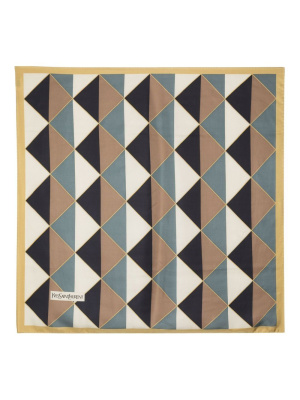

Geometric-print silk scarf, Saint Laurent Geometric-print silk scarf