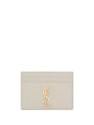 

Logo-plaque leather cardholder, Saint Laurent Logo-plaque leather cardholder