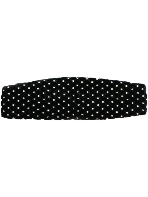 

Quilted crystal-embellished hairband, Saint Laurent Quilted crystal-embellished hairband