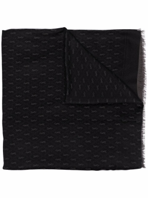 

Monogram fine-knit scarf, Saint Laurent Monogram fine-knit scarf
