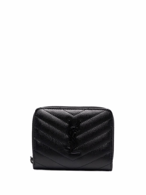 

Quilted monogram wallet, Saint Laurent Quilted monogram wallet