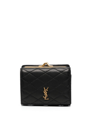 

Logo-plaque leather wallet, Saint Laurent Logo-plaque leather wallet
