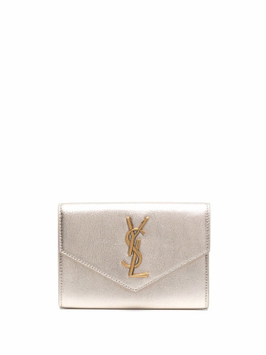 

Logo-plaque leather wallet, Saint Laurent Logo-plaque leather wallet