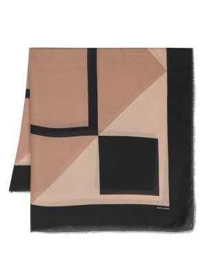 

Geometric-print scarf, Saint Laurent Geometric-print scarf