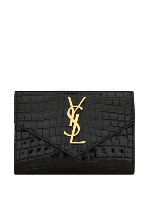 

Crocodile-effect leather wallet, Saint Laurent Crocodile-effect leather wallet