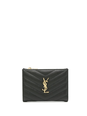 

Monogram logo plaque wallet, Saint Laurent Monogram logo plaque wallet