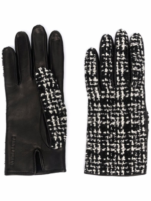 

Tweed-panel gloves, Saint Laurent Tweed-panel gloves