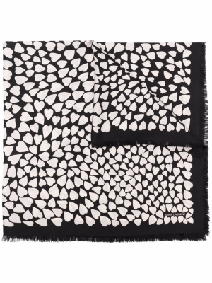 

Hear-print bandana scarf, Saint Laurent Hear-print bandana scarf