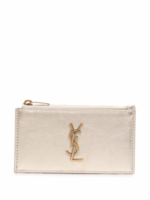 

Monogram metallic wallet, Saint Laurent Monogram metallic wallet