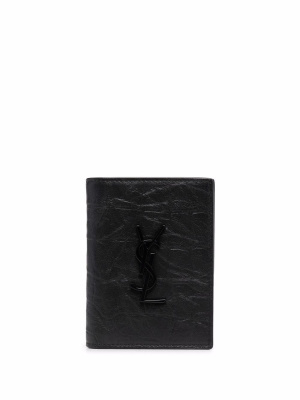 

Logo-plaque leather wallet, Saint Laurent Logo-plaque leather wallet