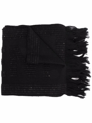 

Logo jacquard scarf, Saint Laurent Logo jacquard scarf