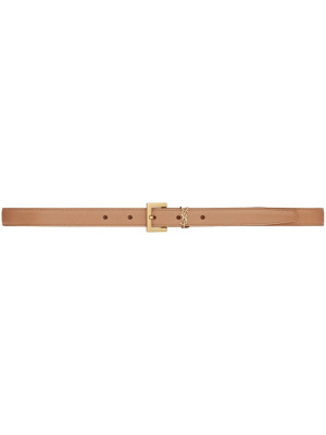 

Logo-plaque leather belt, Saint Laurent Logo-plaque leather belt