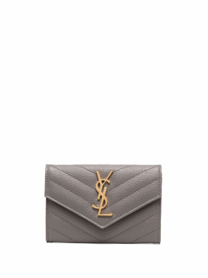 

Monogram plaque wallet, Saint Laurent Monogram plaque wallet