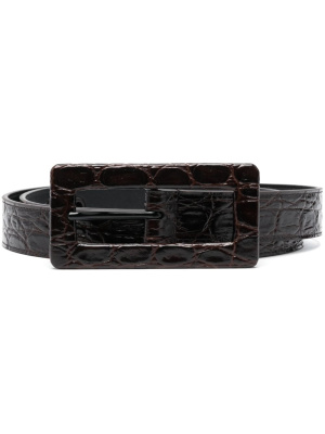 

Crocodile-effect leather belt, Saint Laurent Crocodile-effect leather belt