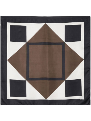 

Geometric-pattern print scarf, Saint Laurent Geometric-pattern print scarf