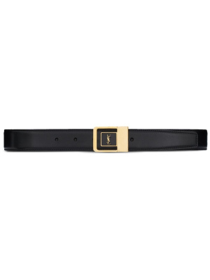 

Logo-plaque leather belt, Saint Laurent Logo-plaque leather belt