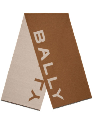 

Logo-print wool scarf, Bally Logo-print wool scarf