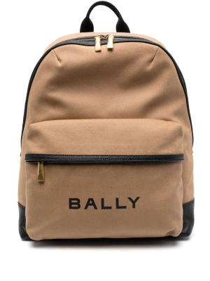 

Logo-print two-tone backpack, Bally Logo-print two-tone backpack