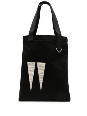 

Slogan-patch cotton tote bag, Rick Owens DRKSHDW Slogan-patch cotton tote bag