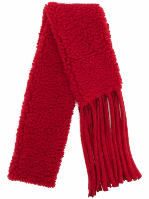 

Fringed teddy scarf, Stella McCartney Fringed teddy scarf