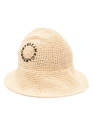 

Logo-embroidered crochet bucket hat, Stella McCartney Logo-embroidered crochet bucket hat
