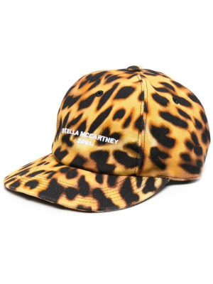

Leopard-print logo cap, Stella McCartney Leopard-print logo cap