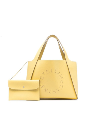 

Perforated logo-detail tote bag, Stella McCartney Perforated logo-detail tote bag