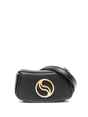 

S logo plaque curved belt bag, Stella McCartney S logo plaque curved belt bag