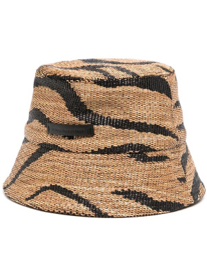 

Tiger-print woven bucket hat, Stella McCartney Tiger-print woven bucket hat