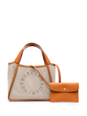 

Embroidered-logo rope tote bag, Stella McCartney Embroidered-logo rope tote bag