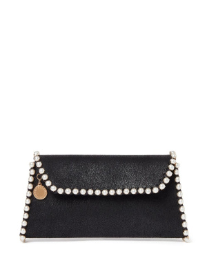 

Falabella pearl-detail clutch bag, Stella McCartney Falabella pearl-detail clutch bag