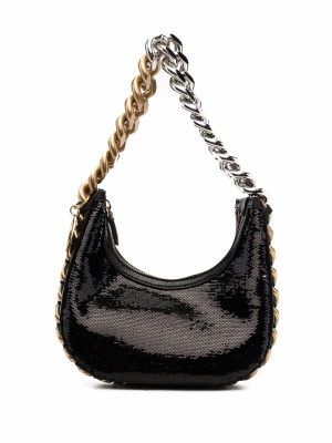 

Sequin-embellished shoulder bag, Stella McCartney Sequin-embellished shoulder bag