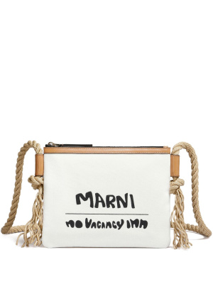 

Marcel logo-print shoulder bag, Marni Marcel logo-print shoulder bag