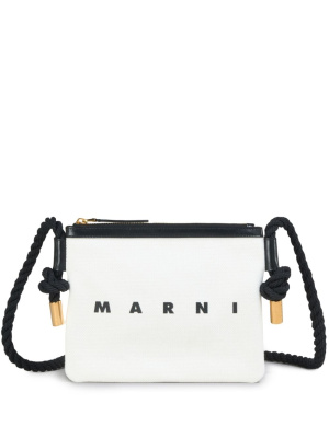 

Logo-print clutch bag, Marni Logo-print clutch bag