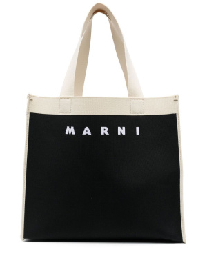 

Logo-print tote bag, Marni Logo-print tote bag