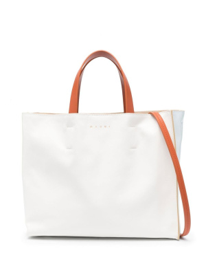 

Logo print leather shoulder bag, Marni Logo print leather shoulder bag