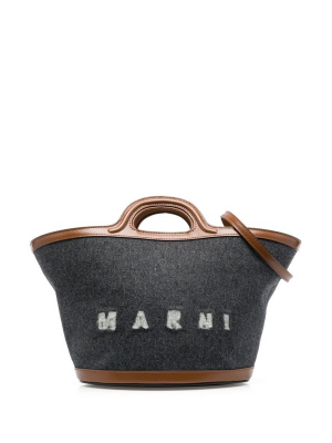 

Logo-print tote bag, Marni Logo-print tote bag
