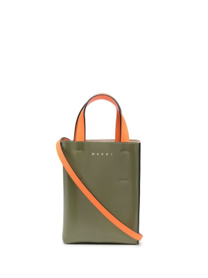 

Logo-stamp multi-tone tote bag, Marni Logo-stamp multi-tone tote bag