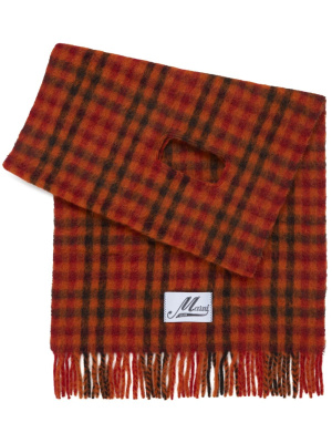 

Cut-out detail checked scarf, Marni Cut-out detail checked scarf