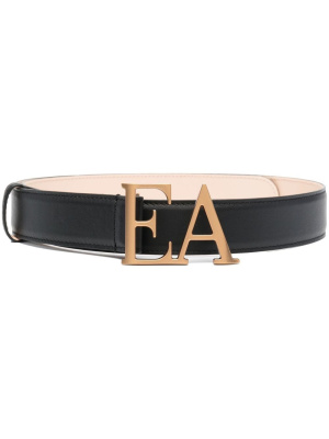 

Logo-buckle leather belt, Emporio Armani Logo-buckle leather belt