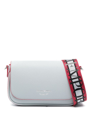 

Logo-strap leather crossbody bag, Emporio Armani Logo-strap leather crossbody bag